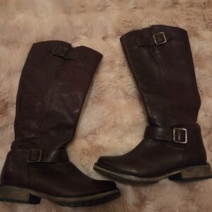 Steve Madden Brown Leather Tall Boots